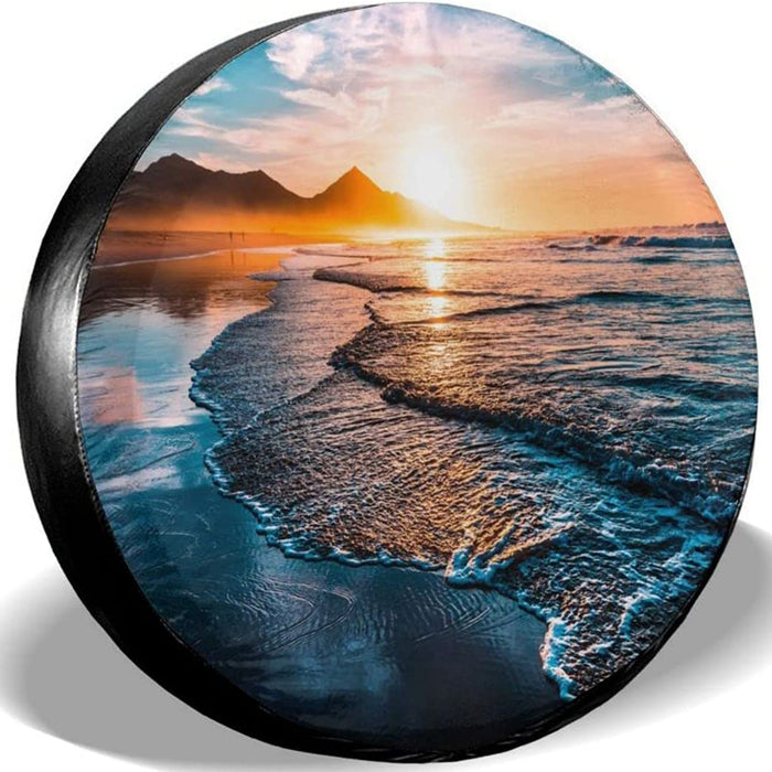14 Inch Beach Sunset Spare Tire Cover
