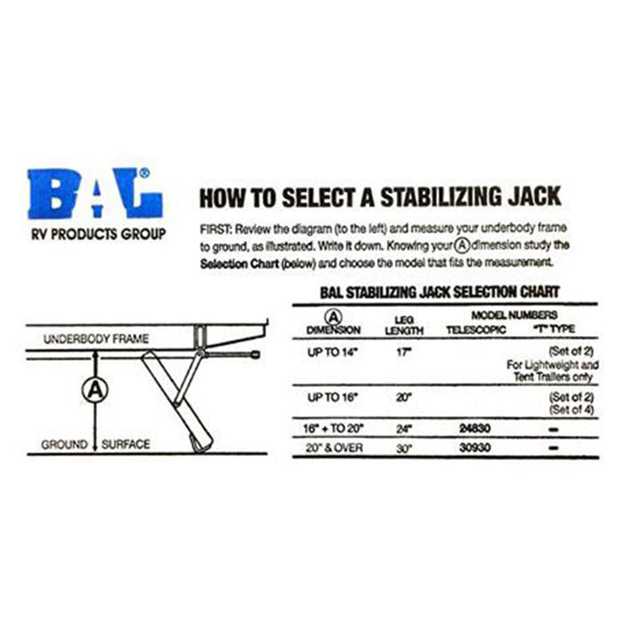 Twin Pack of 20" Stabilizer Jacks