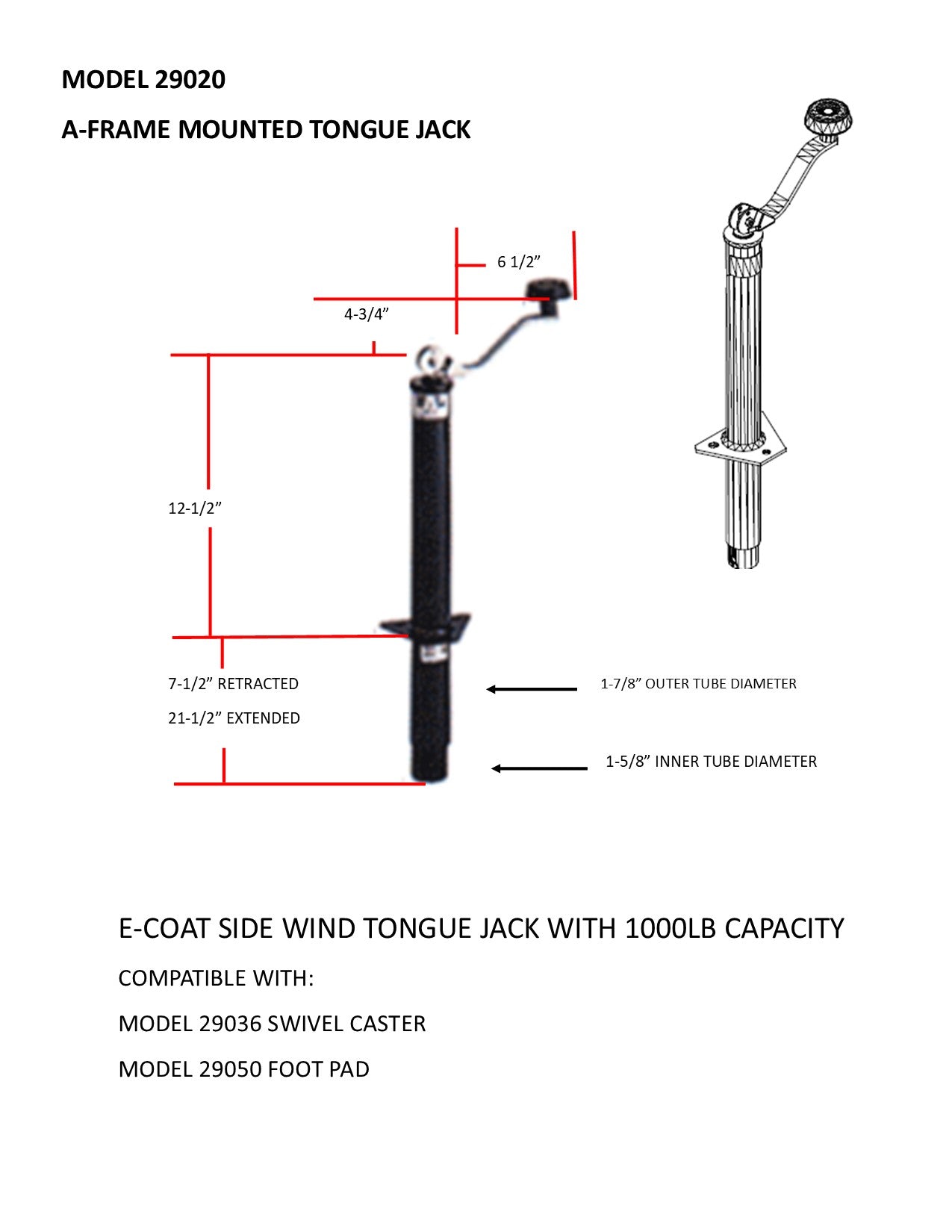 Tongue Jack — coleman pop up parts