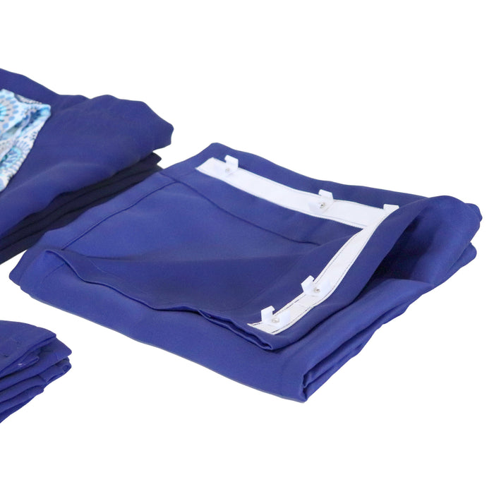 Curtain Set Multi Models 8 / 12 Foot Box Navy Blue