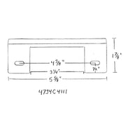 Technical drawing of a lift trim with dimensions labeled