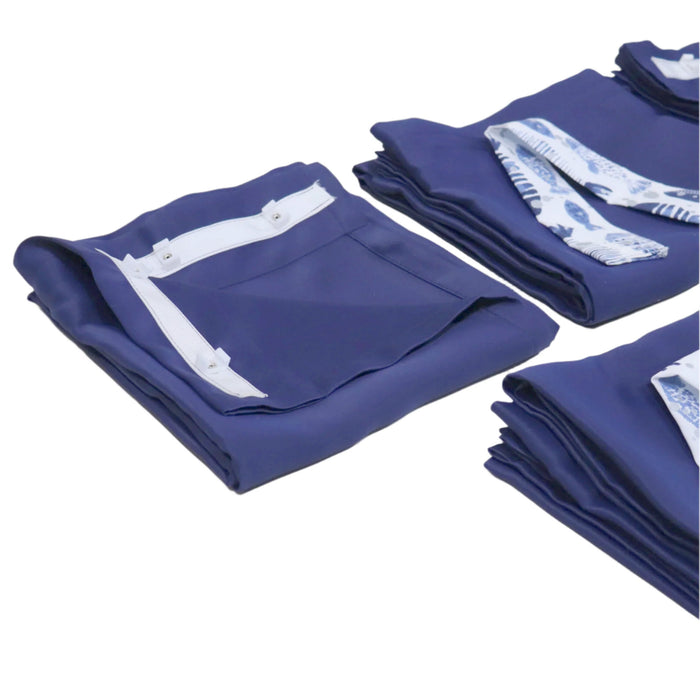 Curtain Set Multi Models 8 / 12 Foot Box Navy Blue