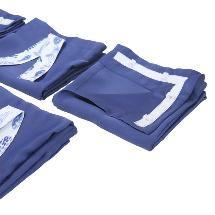 Curtain Set Multi Models 8 / 12 Foot Box Navy Blue