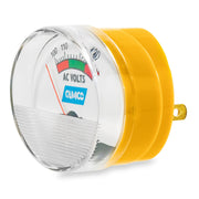 angled view of the voltage meter