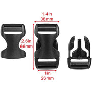 buckles showing the dimensions of the product