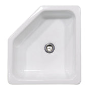 White porcelain galley sink with a visible drain, part of the Grand Tour series.