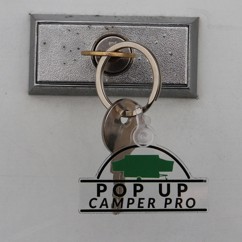 pop up camper pro logo keychain