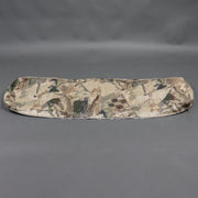 pop up camper cushion cover with a forest pattern on a gray background.