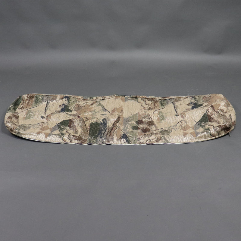 pop up camper cushion cover with a forest pattern on a gray background.