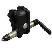 A black Yakima crossbar attachment  showing the latch bar