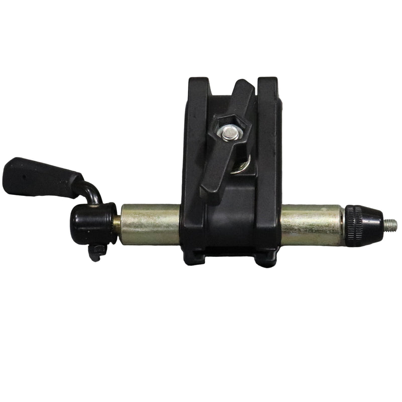 A black Yakima crossbar attachment showing the hex key that tightens the component