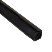 A black door seal designed to install to the left and right of a stepper door, measuring 37 inches in length.