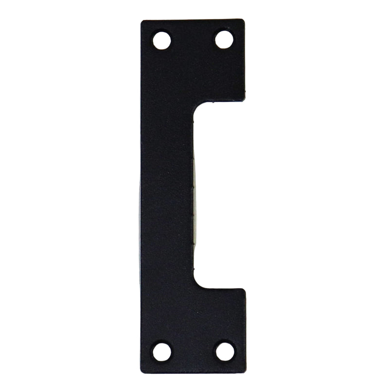 A black rubber trim piece with multiple holes for camper glide out locks.