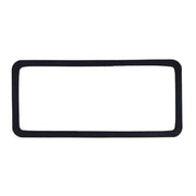 A black rectangular gasket for a glide out latch mounting.