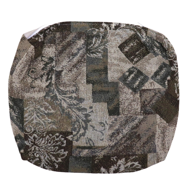 camper cushion cover with a forest green pattern for coleman campers