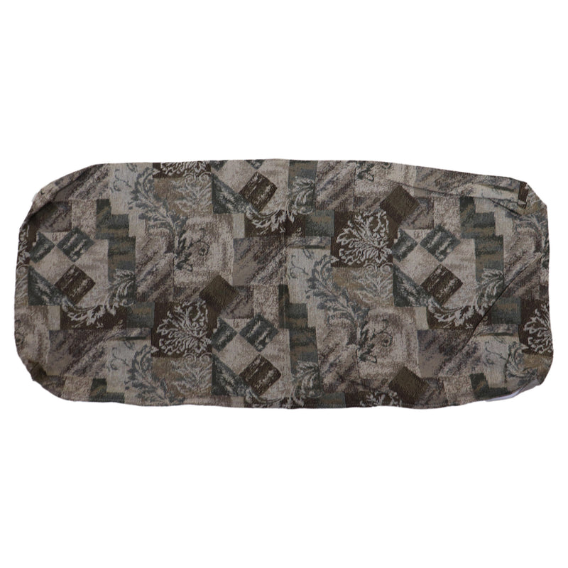 A multicolored camouflage pattern cushion cover designed for a 2011 Sun Valley model pop-up vehicle.