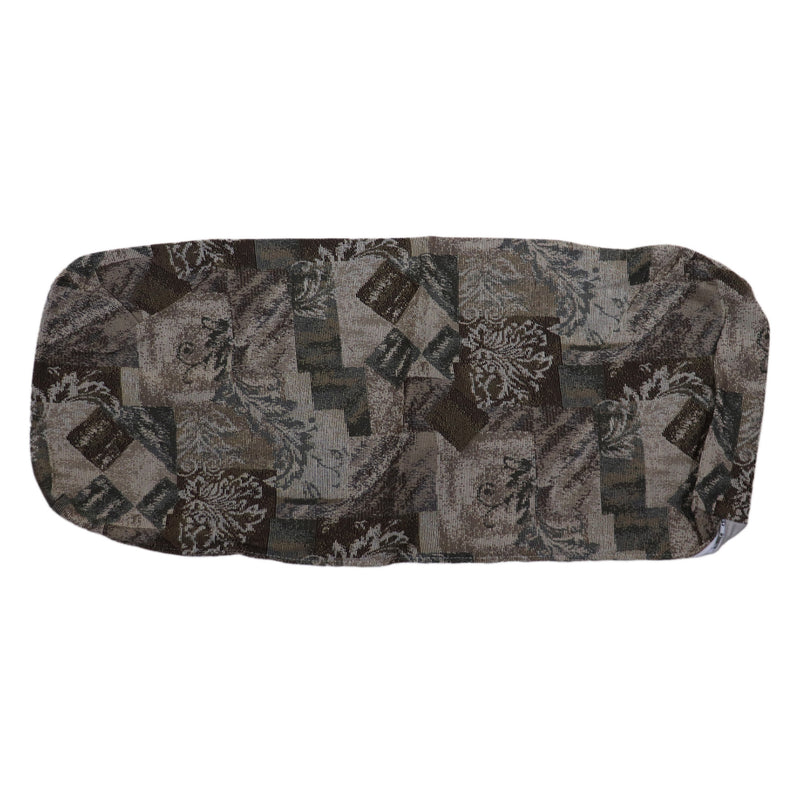 A cushion cover with a Jeter Citrus and Pebble Beige color scheme, featuring a geometric pattern.