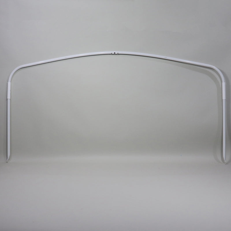 A white Click Lock bed bow, U-shaped pole used for bunk end canvas support, displayed against a plain background.