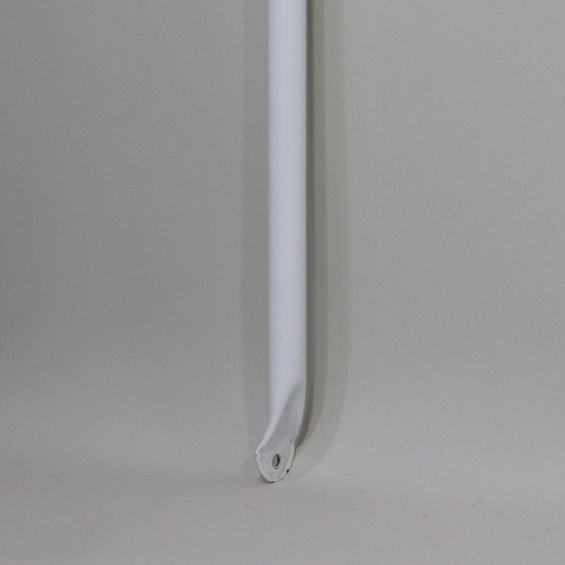 A white Click Lock bed bow, U-shaped pole used for bunk end canvas support, displayed against a plain background showing the mounting leg
