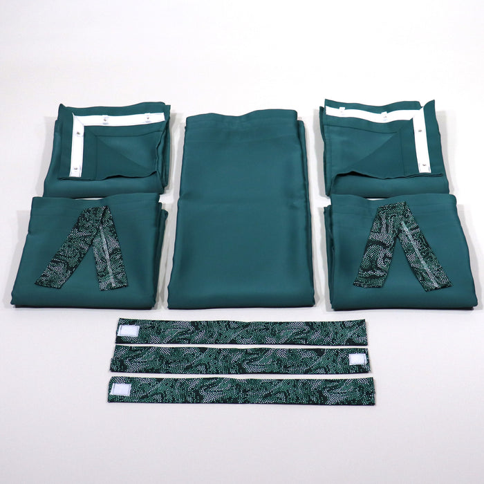 Curtain Set Multi Models 8 / 12 Foot Box Hunter Green