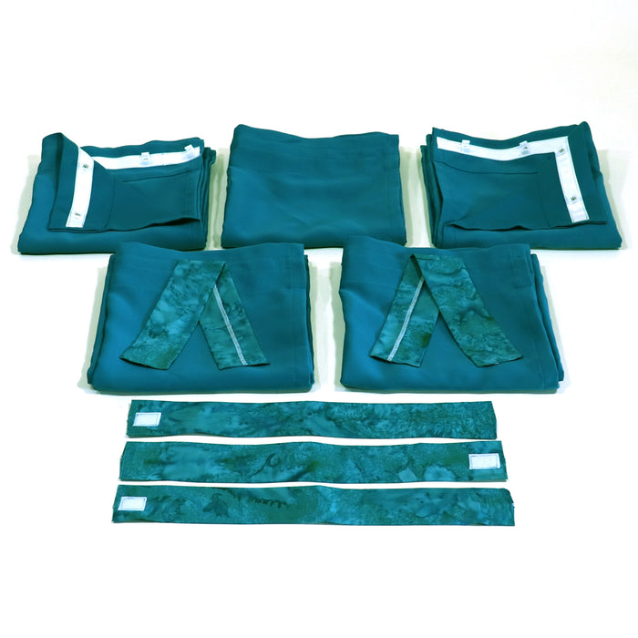 Curtain Set Multi Models 8 / 12 Foot Box Teal