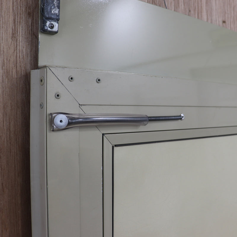 coleman fleetwood pop up camper screen door spring shown installed from an angle