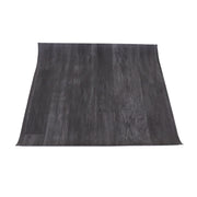 A piece of grey vinyl flooring with a wood grain pattern.