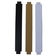 Three galley fillers placed side by side in black, beige, and white colors, with a 2.75 inch width.