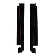 Two black metal bulkheads for the glide out on pop up campers