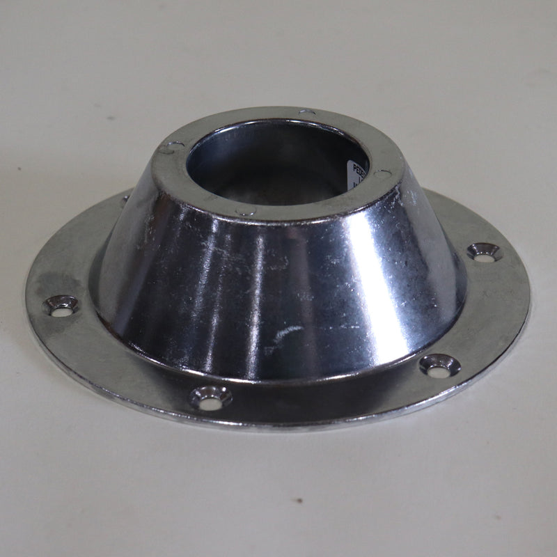 Metal flange on a white background
