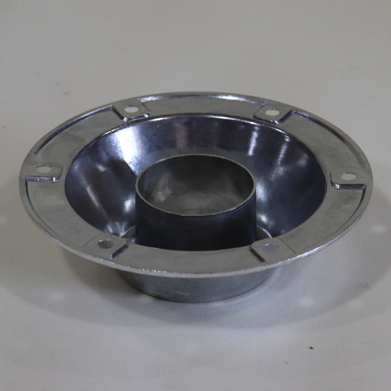 Metal table leg base on a white background