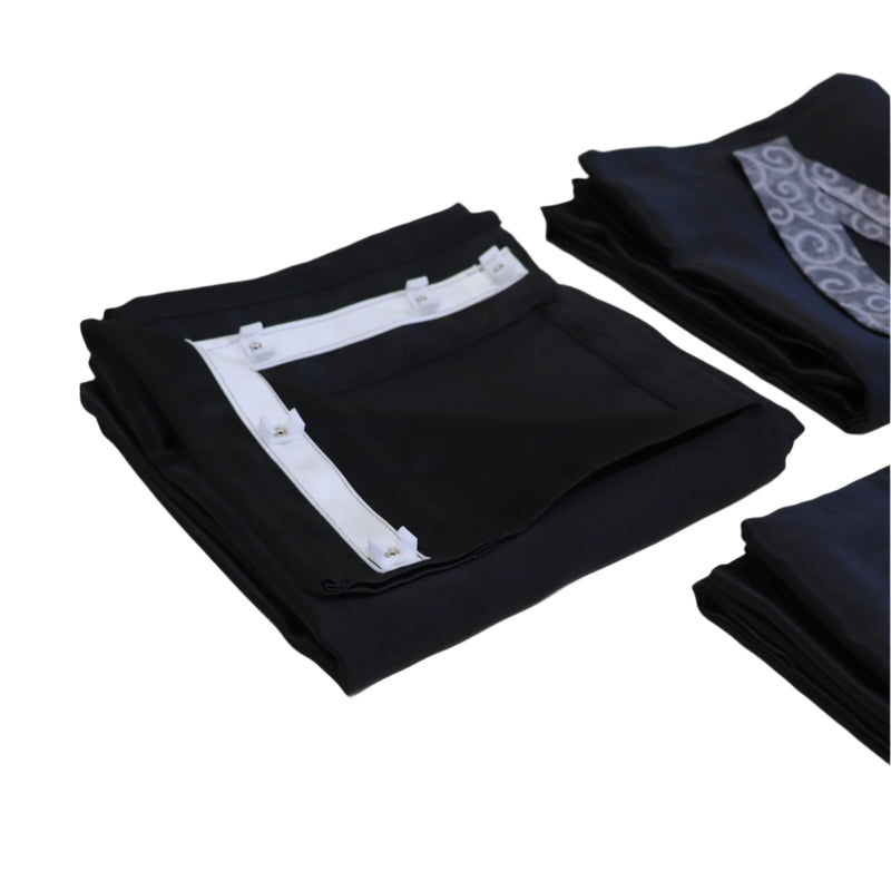 Curtain Set Multi Models 8 / 12 Foot Box Black
