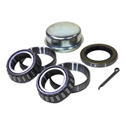 Mechanical bearing assembly with components on a white background