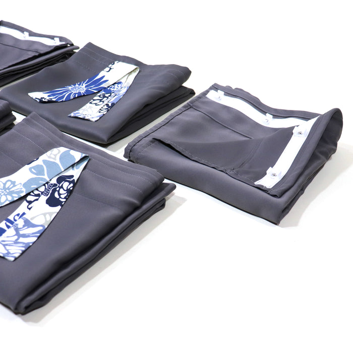 Curtain Set Multi Models 8 / 12 Foot Box Warm Grey