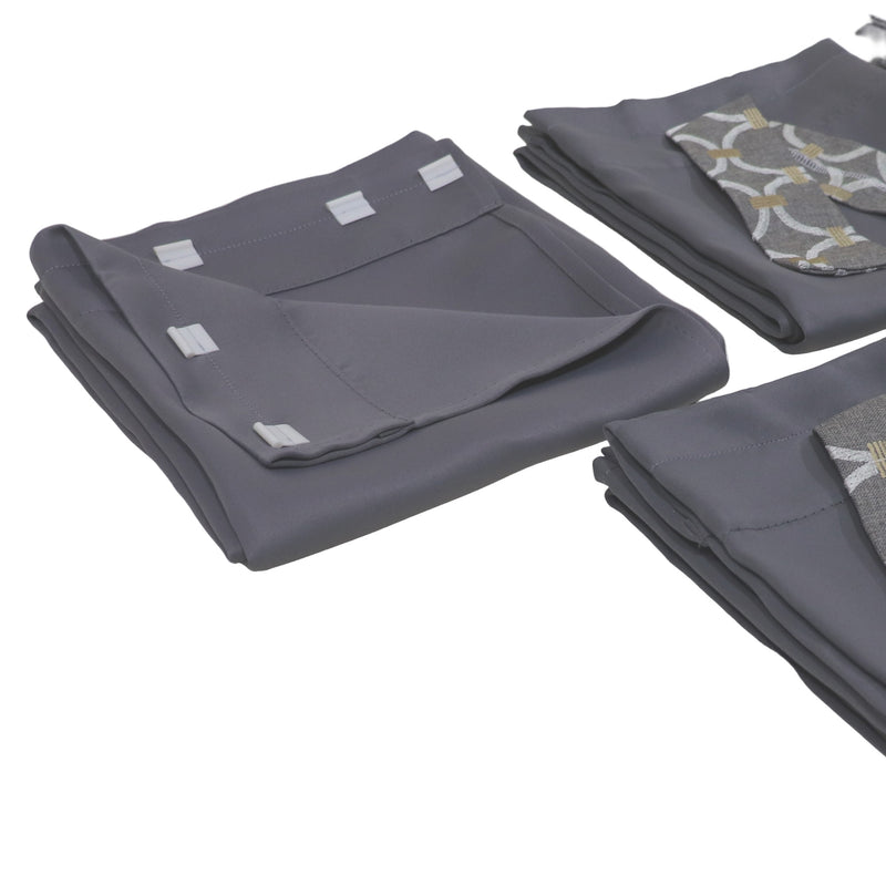 Curtain Set Multi Models 8 / 12 Foot Box Warm Grey