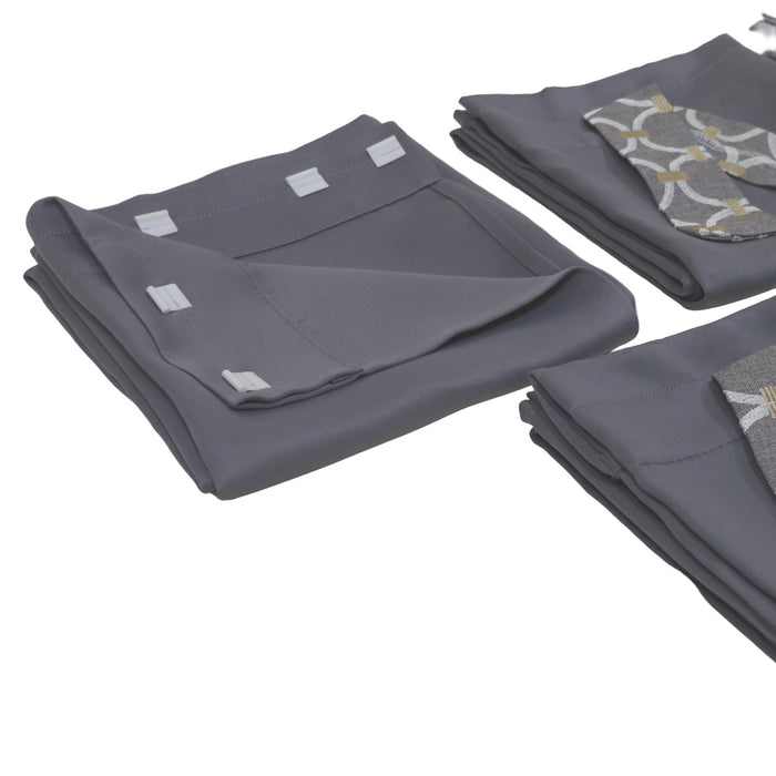 Curtain Set Multi Models 8 / 12 Foot Box Warm Grey