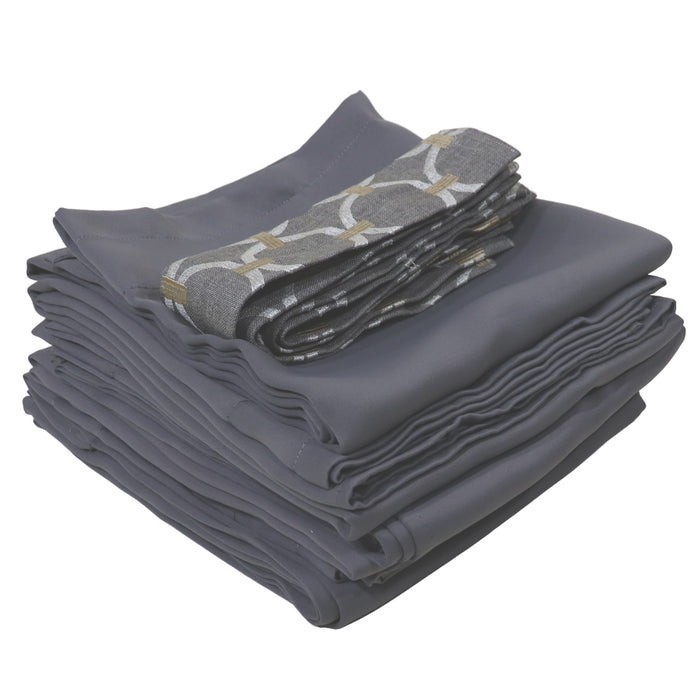 Curtain Set Multi Models 8 / 12 Foot Box Warm Grey