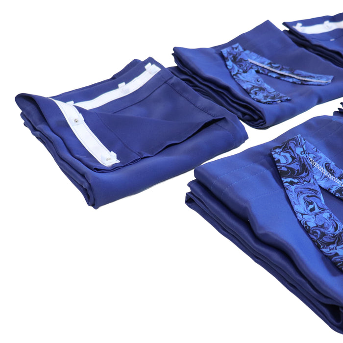 Curtain Set Multi Models 8 / 12 Foot Box Navy Blue
