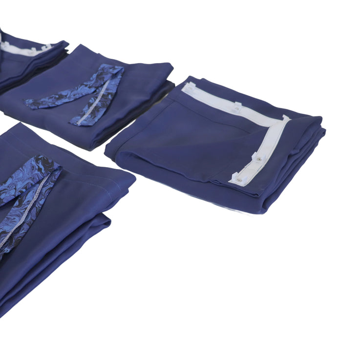 Curtain Set Multi Models 8 / 12 Foot Box Navy Blue