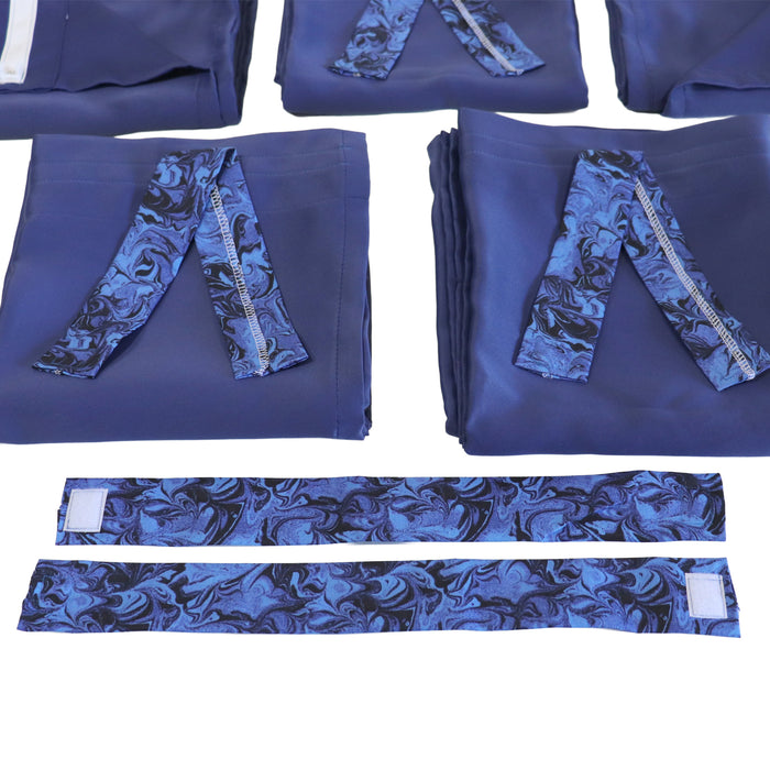 Curtain Set Multi Models 8 / 12 Foot Box Navy Blue