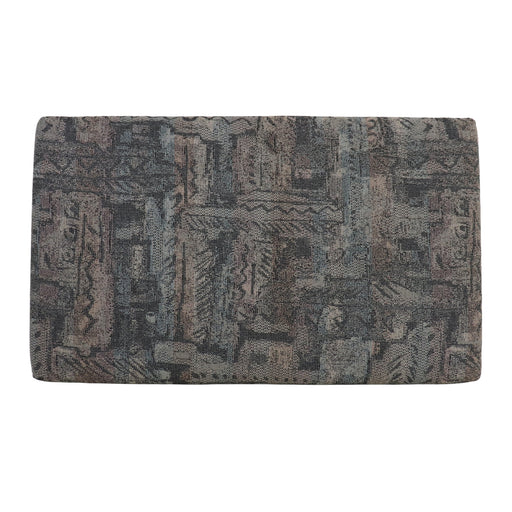 Rectangular sofa cushion with geometric pattern on a white background