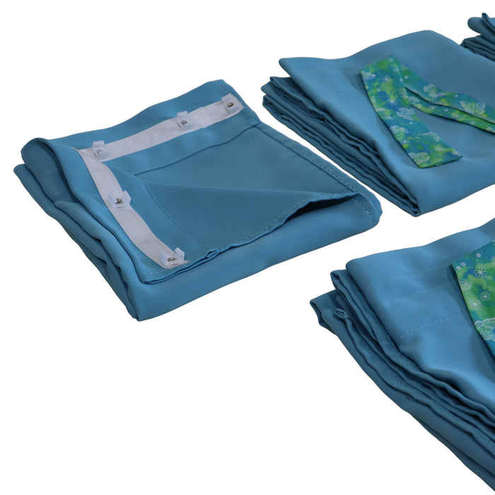 Curtain Set Multi Models 8 / 12 Foot Box Light Blue