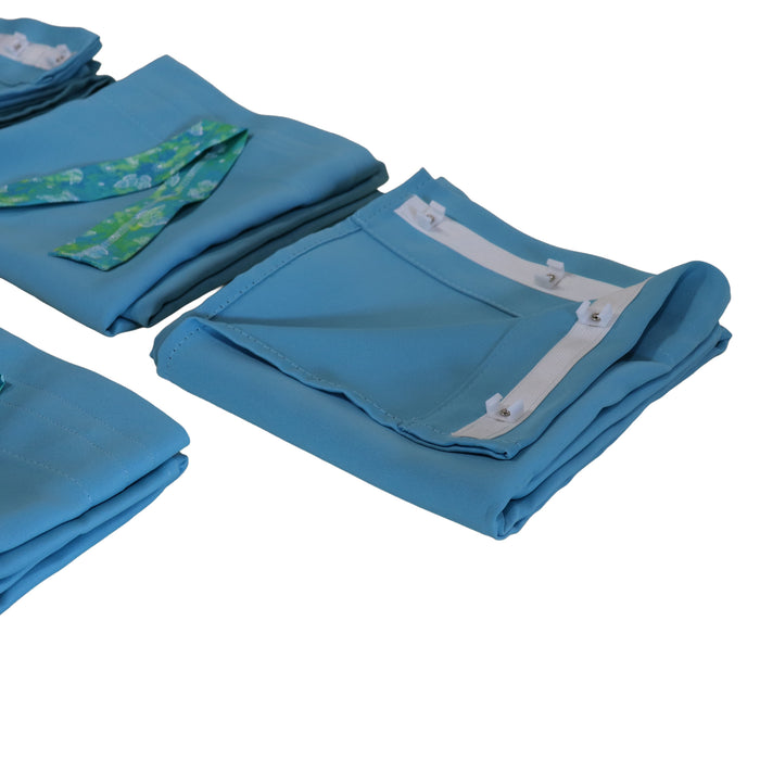 Curtain Set Multi Models 8 / 12 Foot Box Light Blue