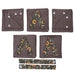 mocha color pop up camper curtain set with super cute flower pattern ties