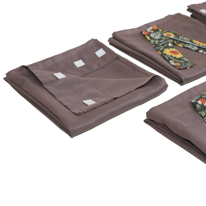 Curtain Set Multi Models 8 / 12 Foot Box Mocha