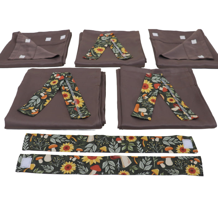 Curtain Set Multi Models 8 / 12 Foot Box Mocha