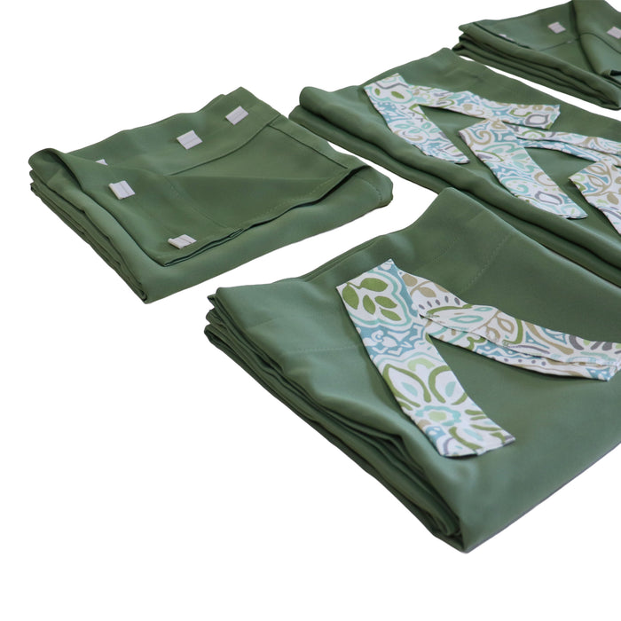 Curtain Set Multi Models 8 / 12 Foot Box Olive