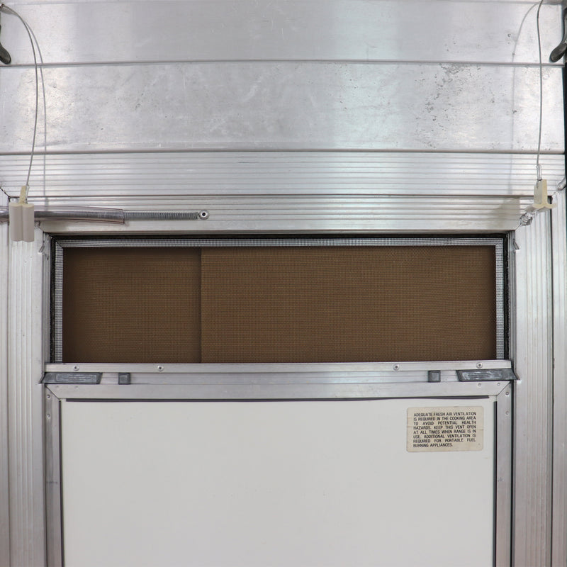 screen door slider panel shown open