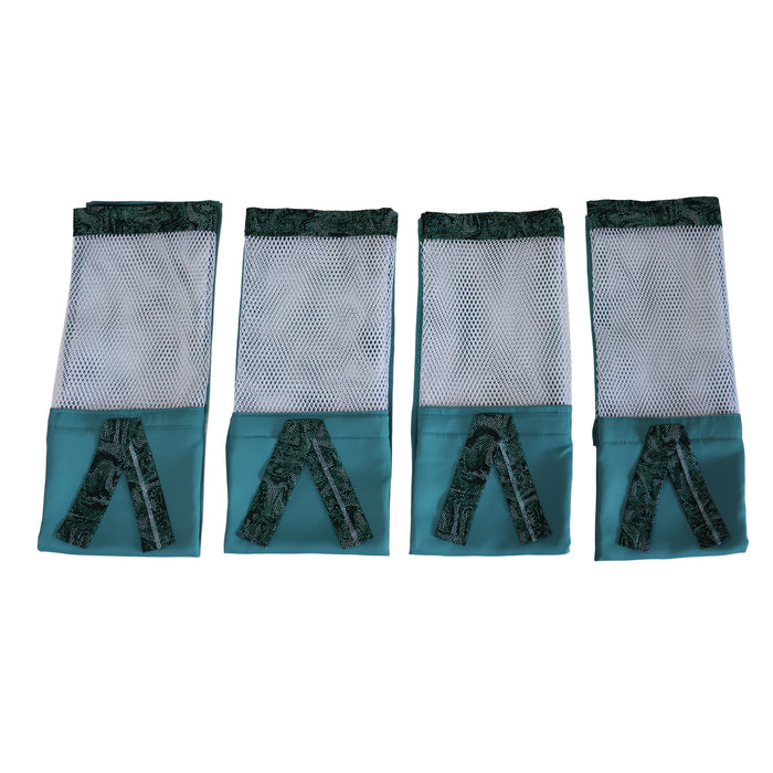 pop up camper bed end privacy curtain set green with matching ties