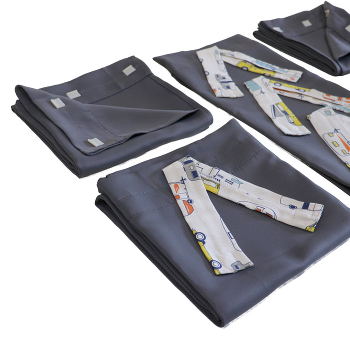 Curtain Set Multi Models 8 / 12 Foot Box Grey